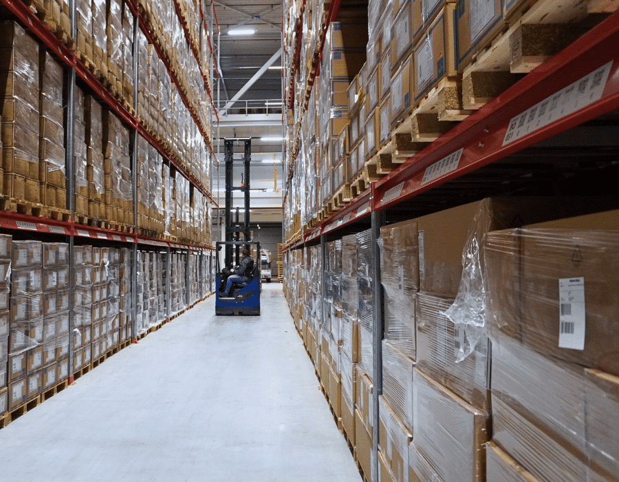 Pallet opslag - Van acht